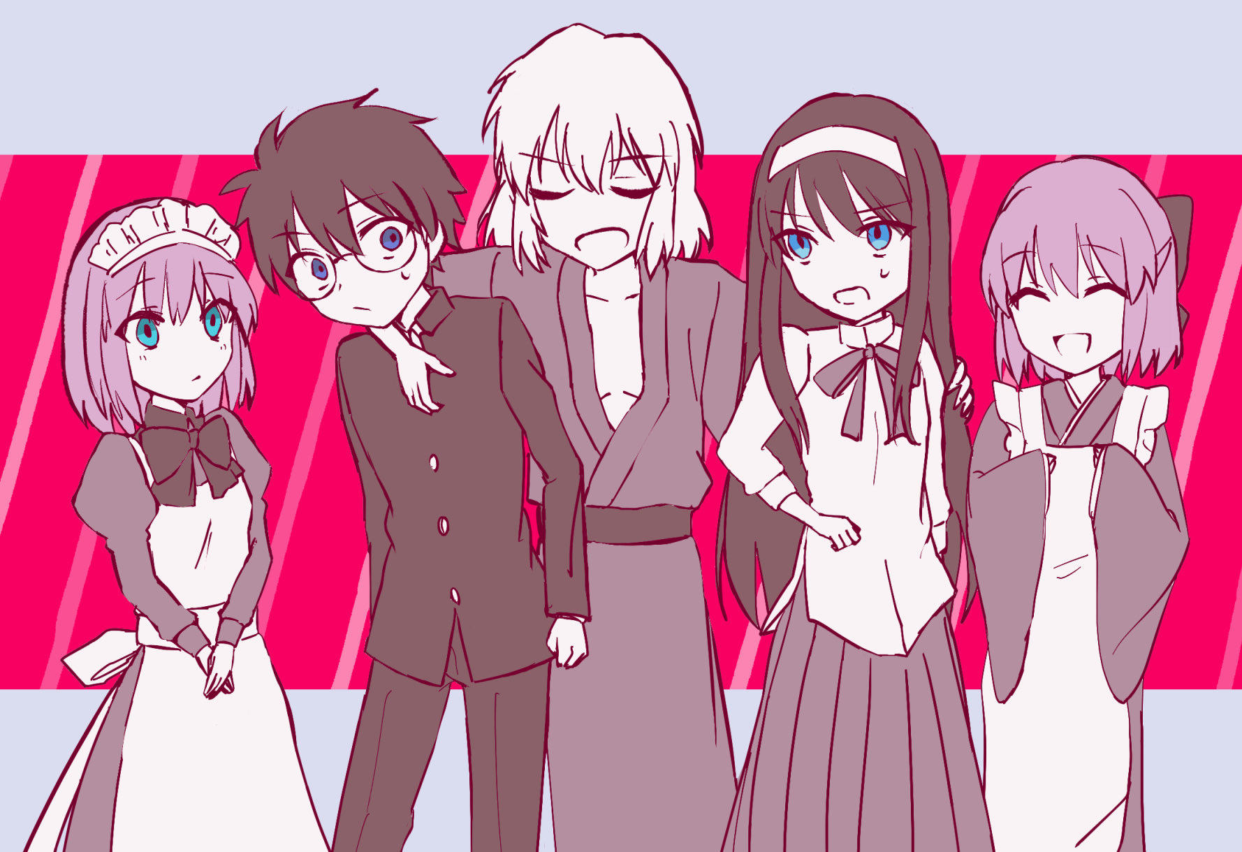 Hisui, Shiki, SHIKI, Akiha and Kohaku by negi | Type-Moon | Know Your Meme