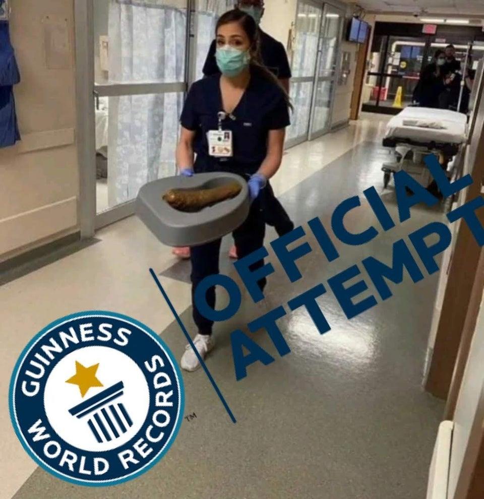 world record poo right there Nurse Carrying Poop Know Your Meme