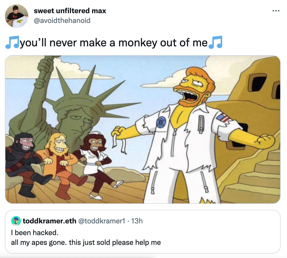 Simpsons All My Apes Gone Know Your Meme
