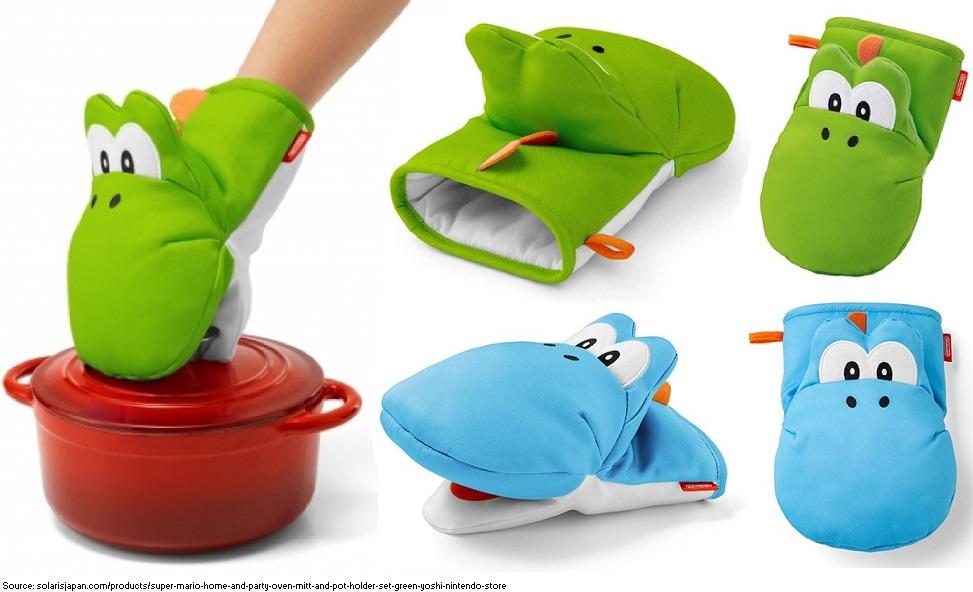 Officially licensed 2019 Japanexclusive Yoshi oven mitts. Yoshi