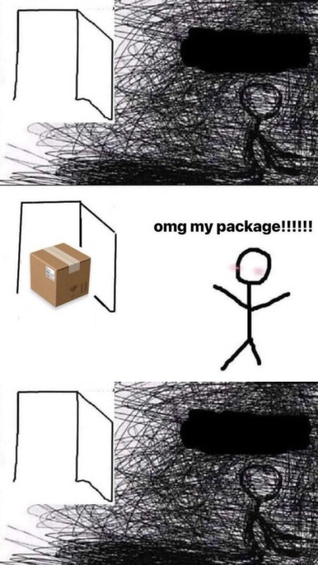 omg a package!!!! OMG X Hi!!! Know Your Meme