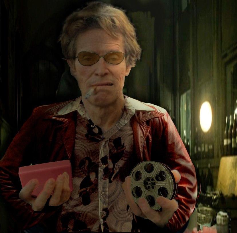 Tyler Dafoe Willem Dafoe Smoking Cigarette With Two Oranges One of Them Mol...