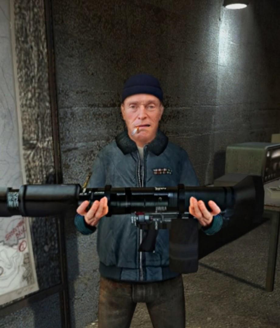 Resistance Fighter Dafoe Willem Dafoe Smoking Cigarette With Two Oranges One of Them Moldy