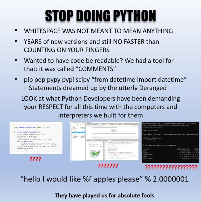 Stop Doing Python | Stop Doing Math | Know Your Meme