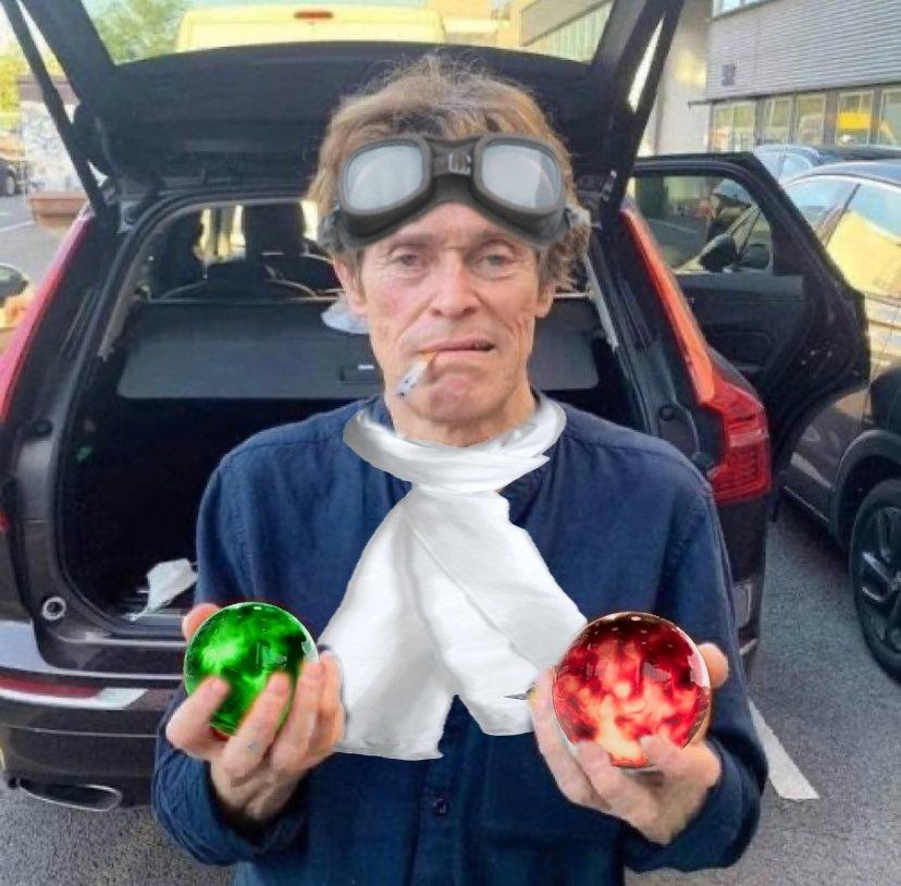 Willem DaHighwind Willem Dafoe Smoking Cigarette With Two Oranges One of Them Moldy Know