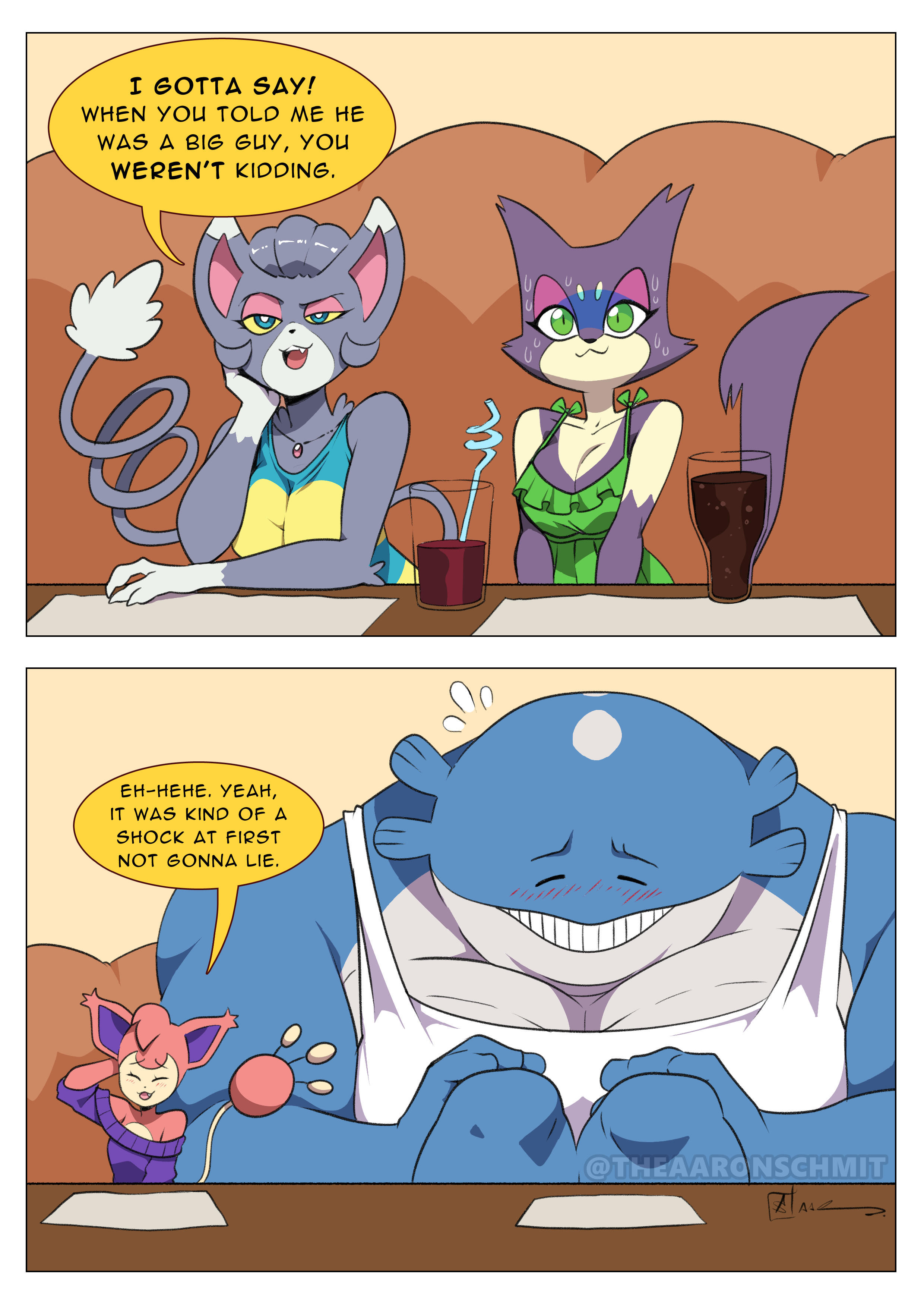 Tinder Skitty and Wailord on a double date with Glameow and Purrloin. | Hot  Skitty on Wailord Action | Know Your Meme