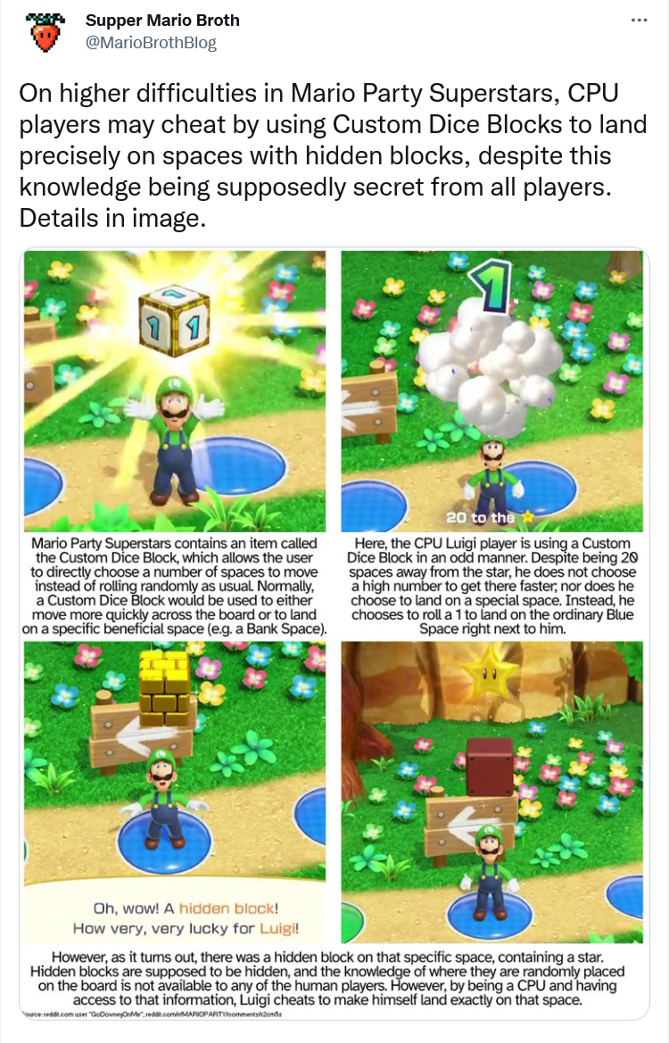 The CPU knows where the Hidden Blocks are Mario Party Know Your Meme