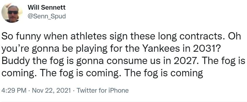 Buddy The Fog Is Gonna Consume Us In 2027 The Fog Is Coming The Fog Buddy The Fog Is Gonna Consume Us In 2027 The Fog Is Coming The Fog