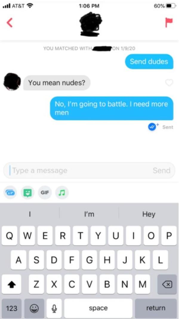 Send Dudes Tinder Convo Send Dudes Know Your Meme