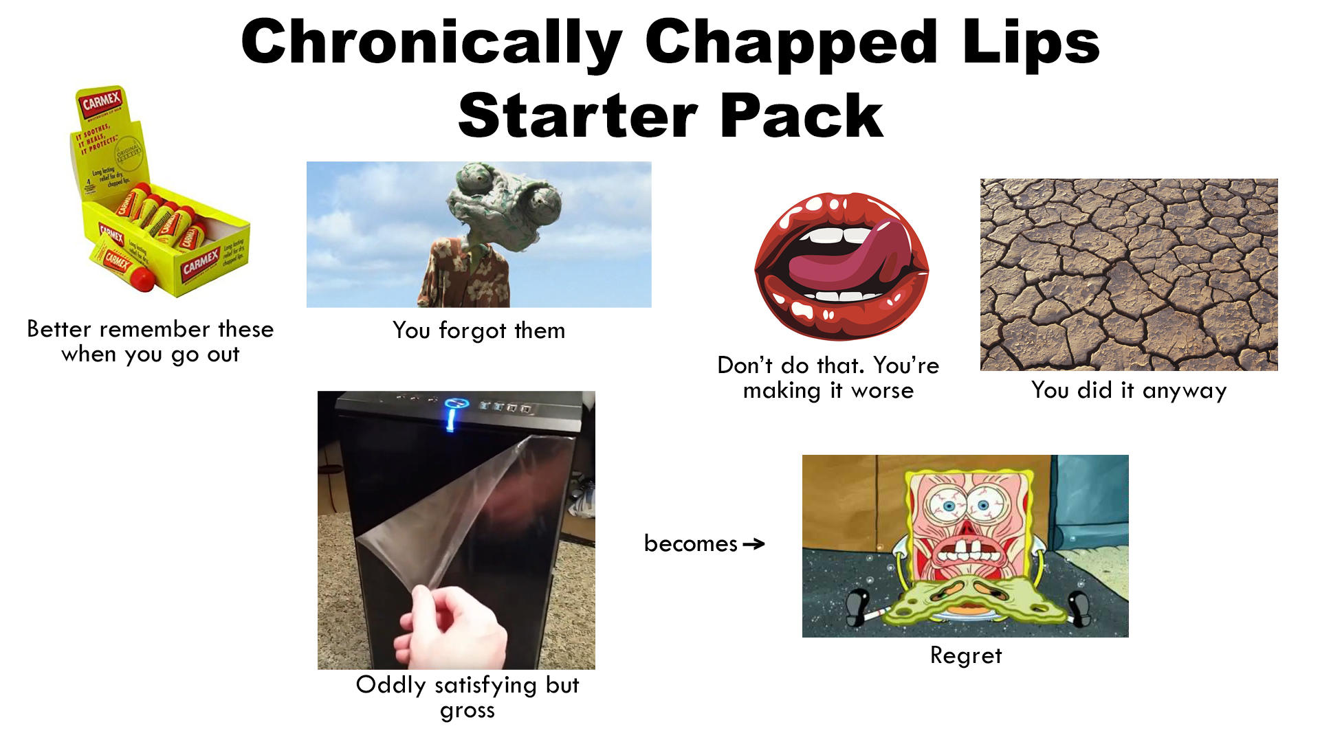 Chronically chapped lips starter pack /r/starterpacks Starter Packs