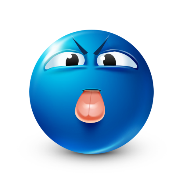 Bluemoji Putting Tongue Out Blue Emojis Know Your Meme