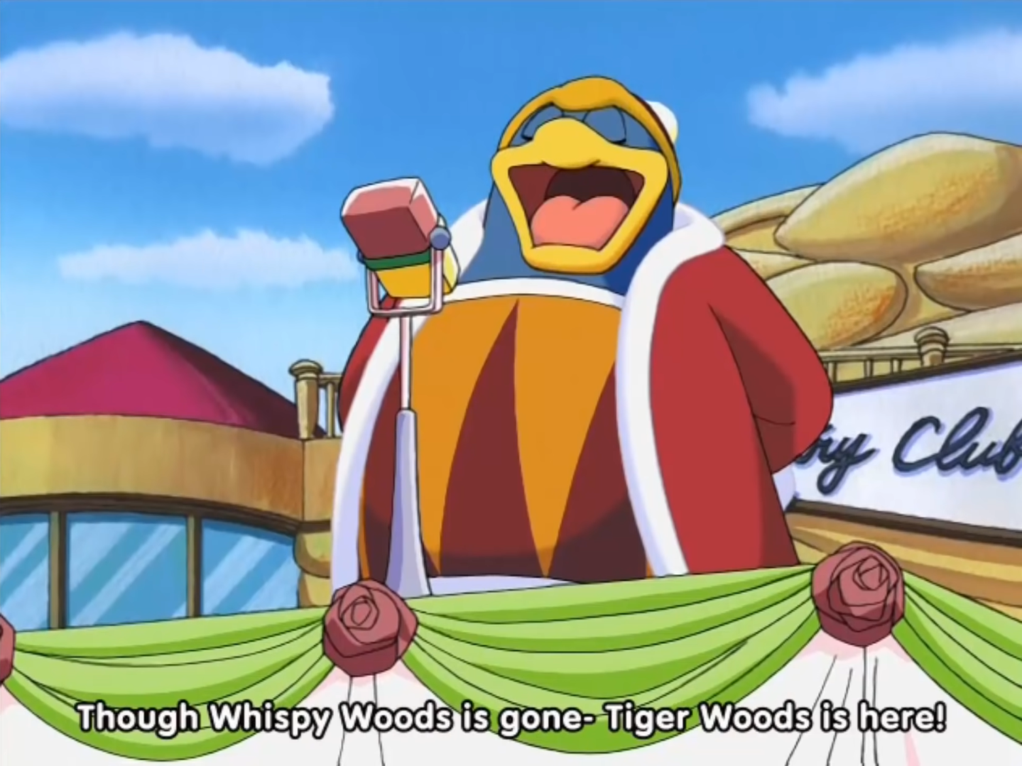 Remember that time the Kirby anime mentioned Tiger Woods? | Kirby