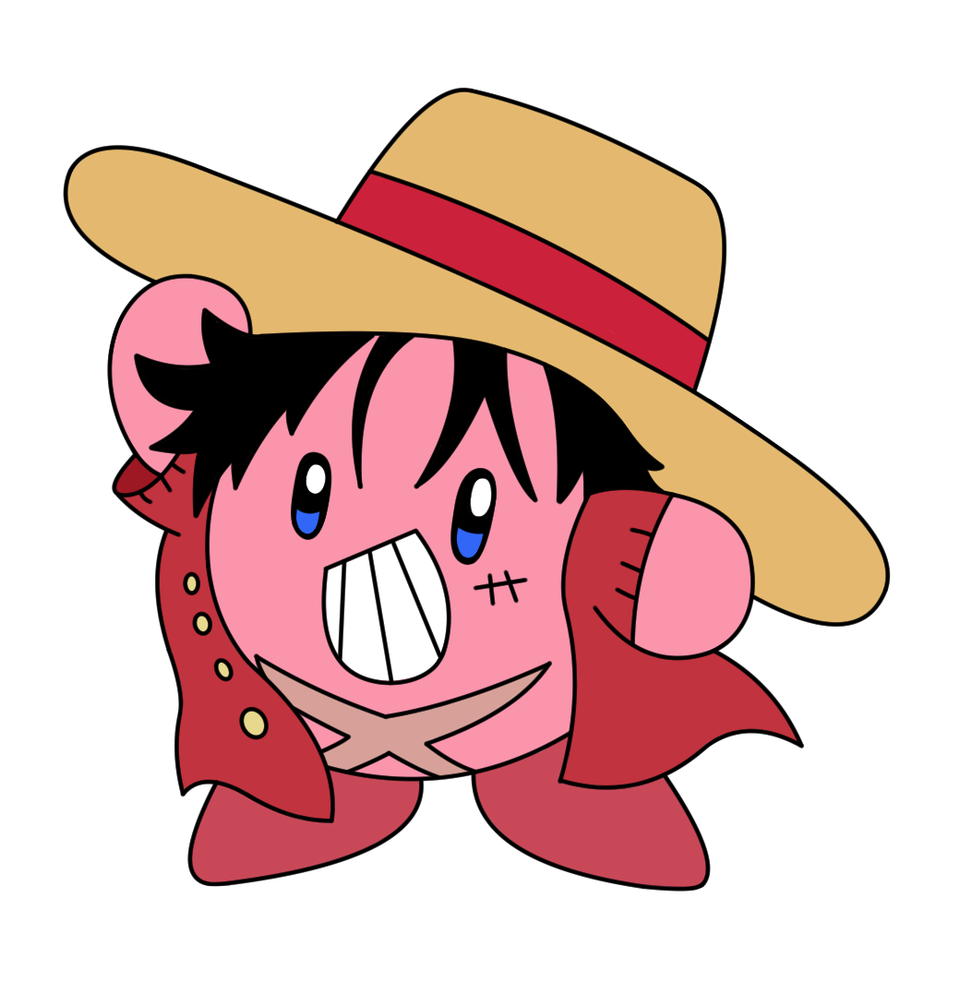 Nintendo X One Piece Monkey D Kirby Crossover Know Your Meme
