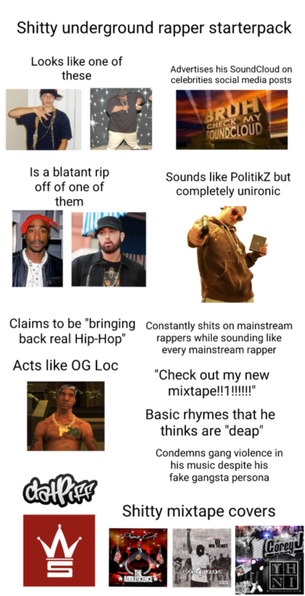 The shitty underground rapper starterpack /r/starterpacks Starter
