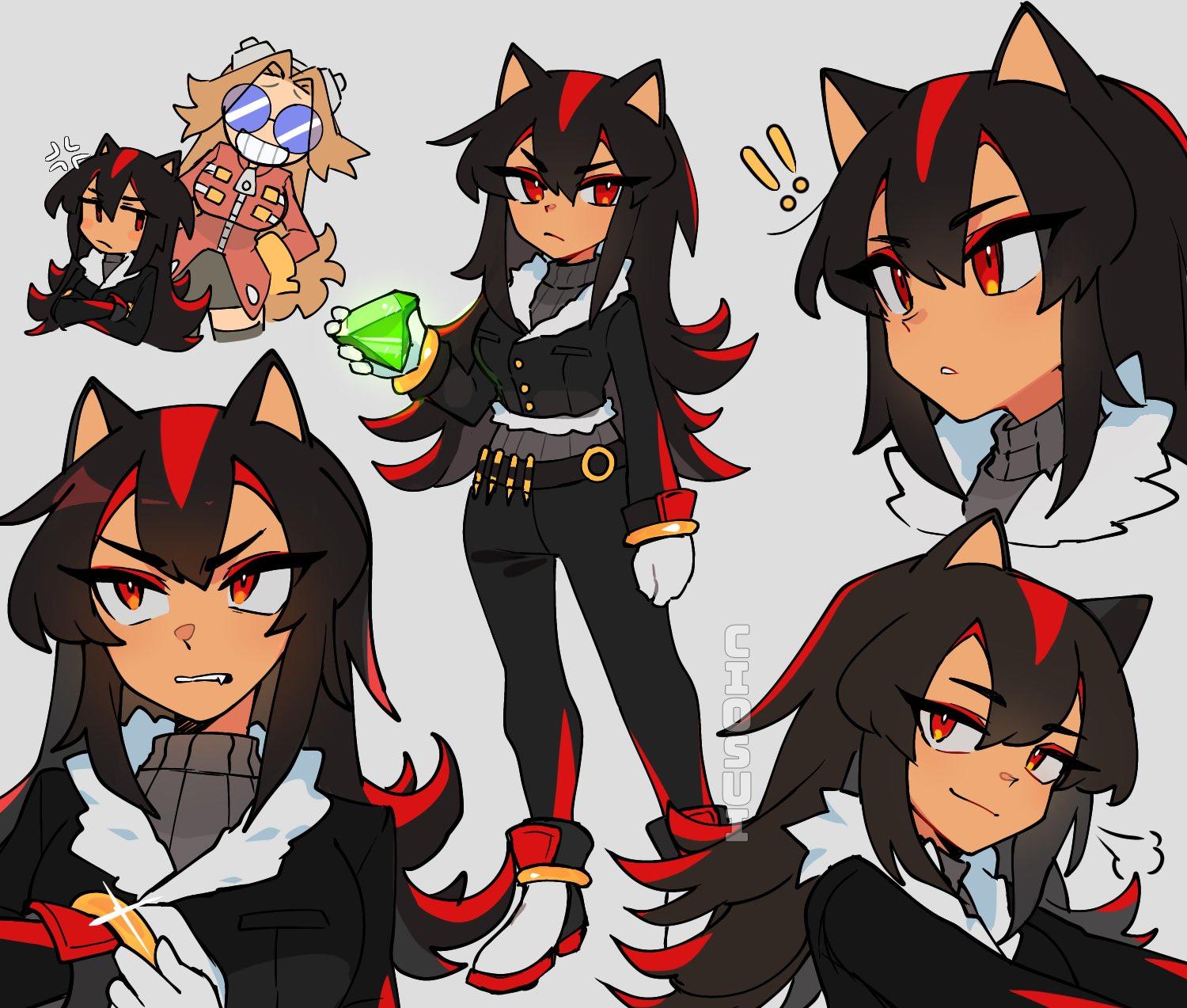 Shadow the hedgehog Gijinka / Moe Anthropomorphism Know Your Meme