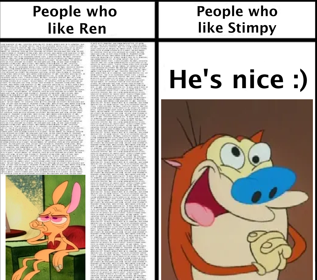 Stimpy is nice ) The Ren and Stimpy Show Know Your Meme