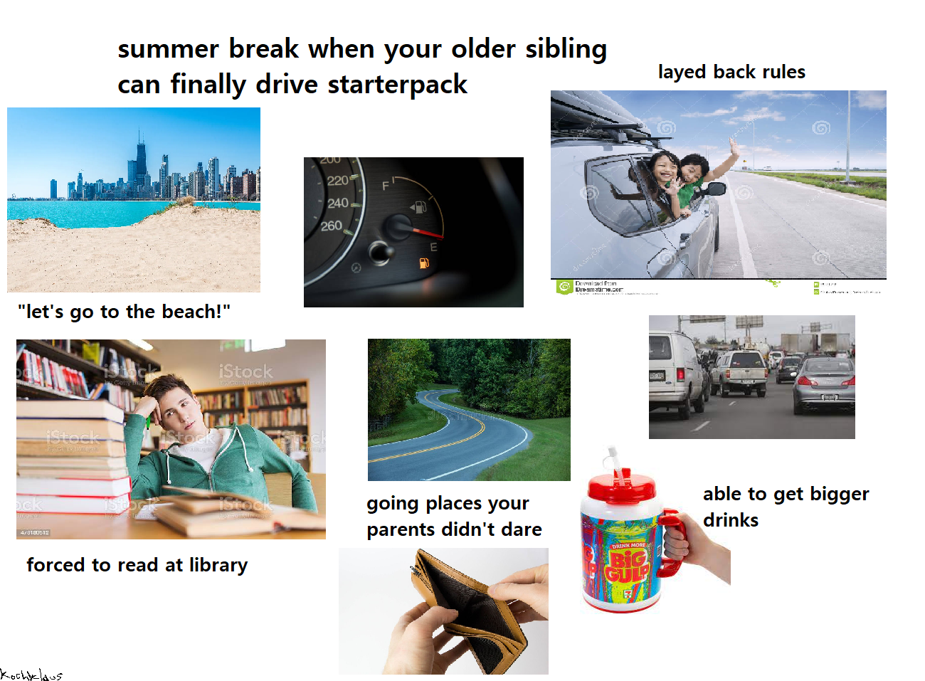 summer break when your older sibling can finally drive starter pack