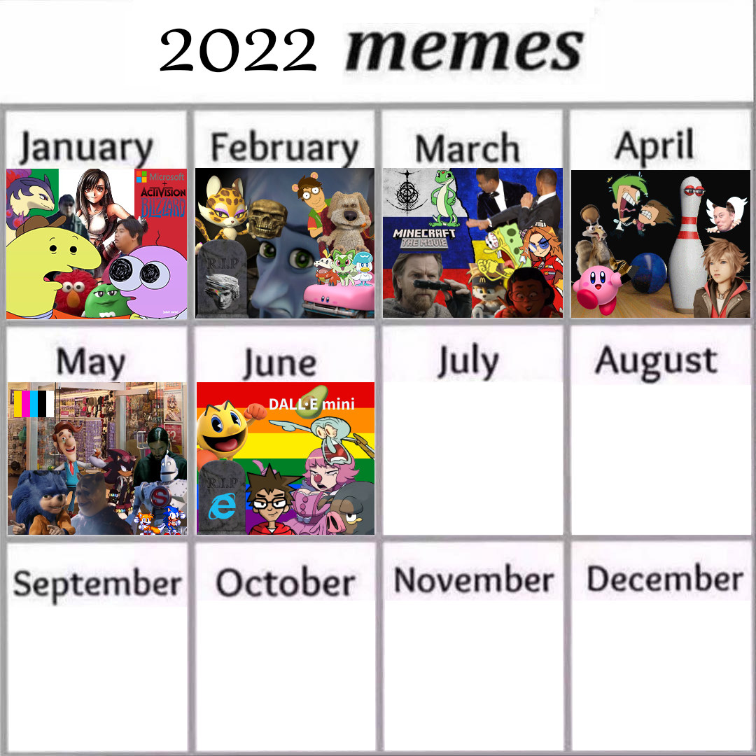 2022 Meme Calendar June Update Meme Of The Month Calendars Know