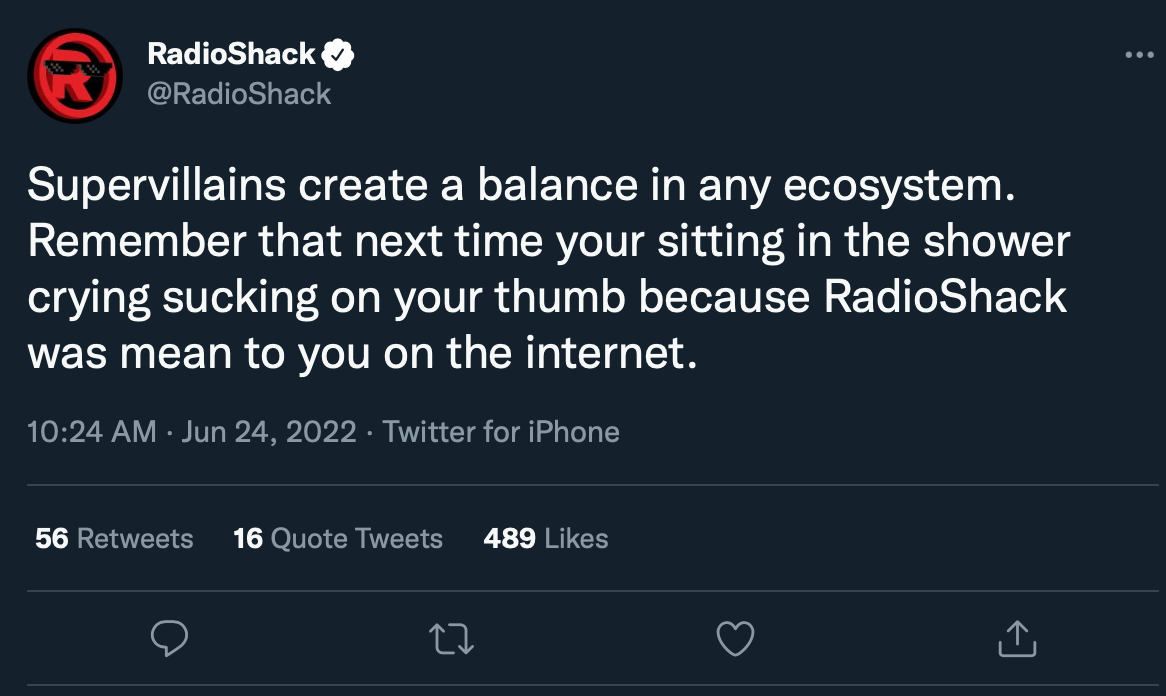 Supervillains RadioShack Twitter / RatioShack Know Your Meme