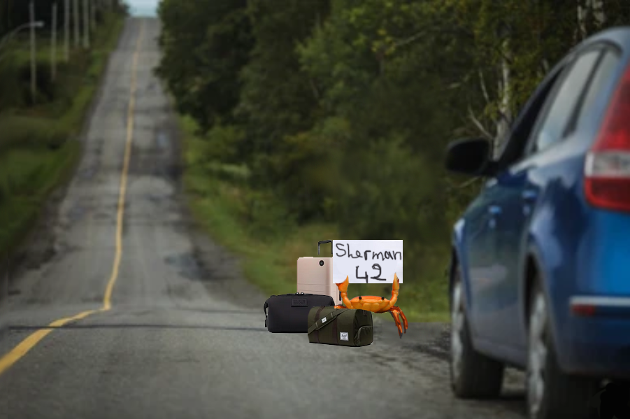 A New Journey Awaits Crab Holding Up a Fish Know Your Meme