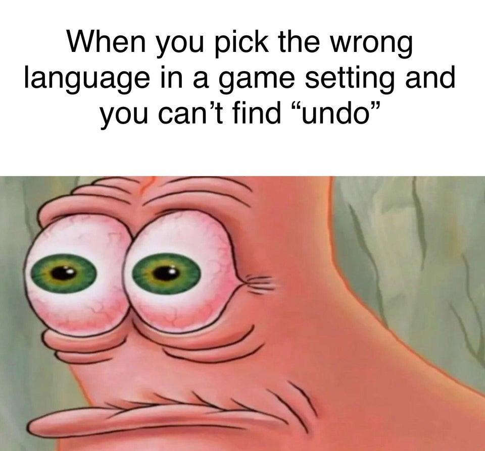 Wrong Language In Game Settings | SpongeBob SquarePants | Know Your Meme