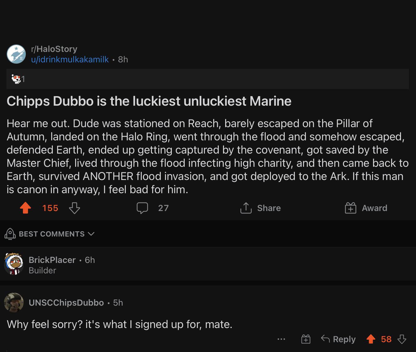 chips dubbo, the greatest marine alive… /r/beetlejuicing