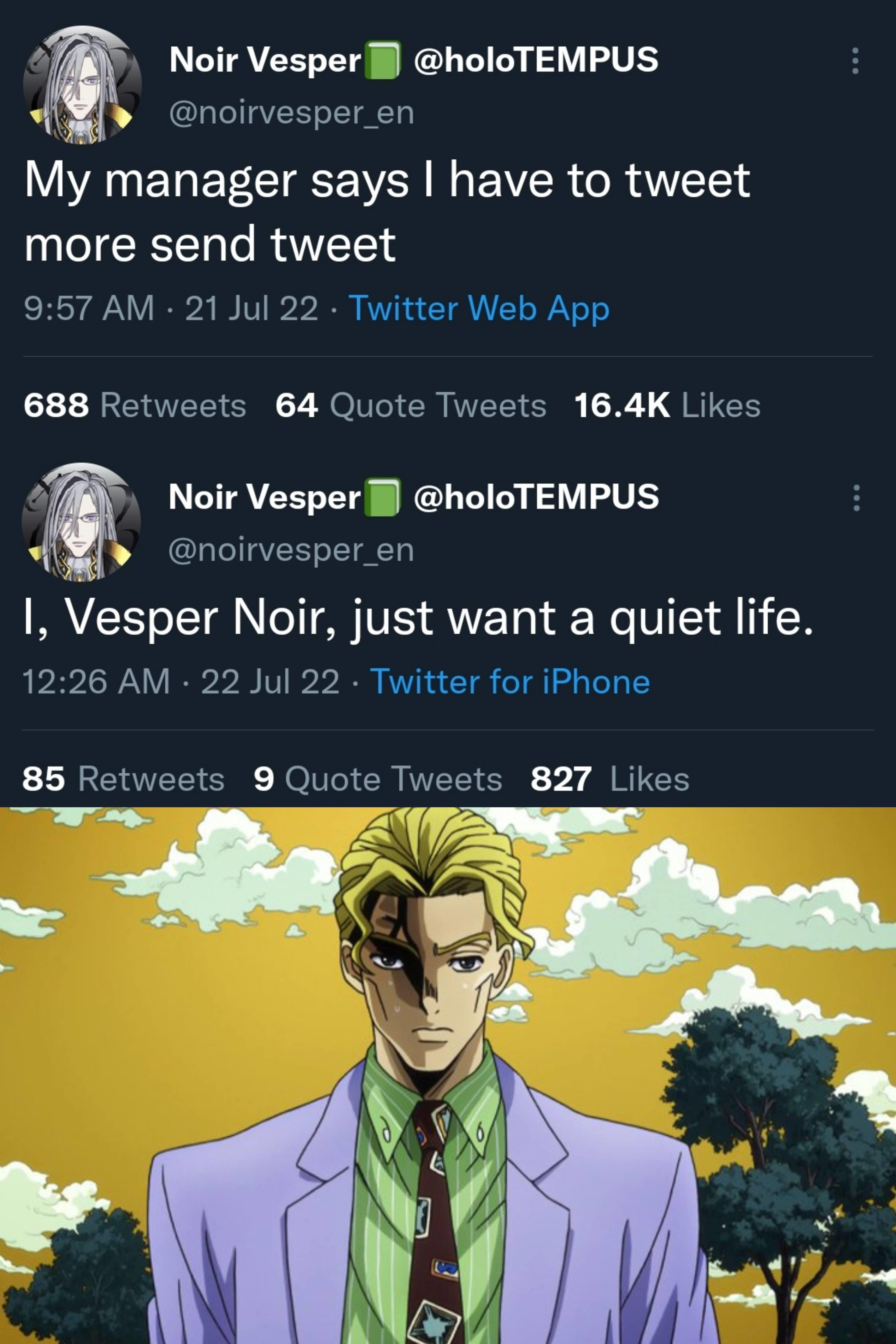 My name is Vesper Noir Hololive Know Your Meme