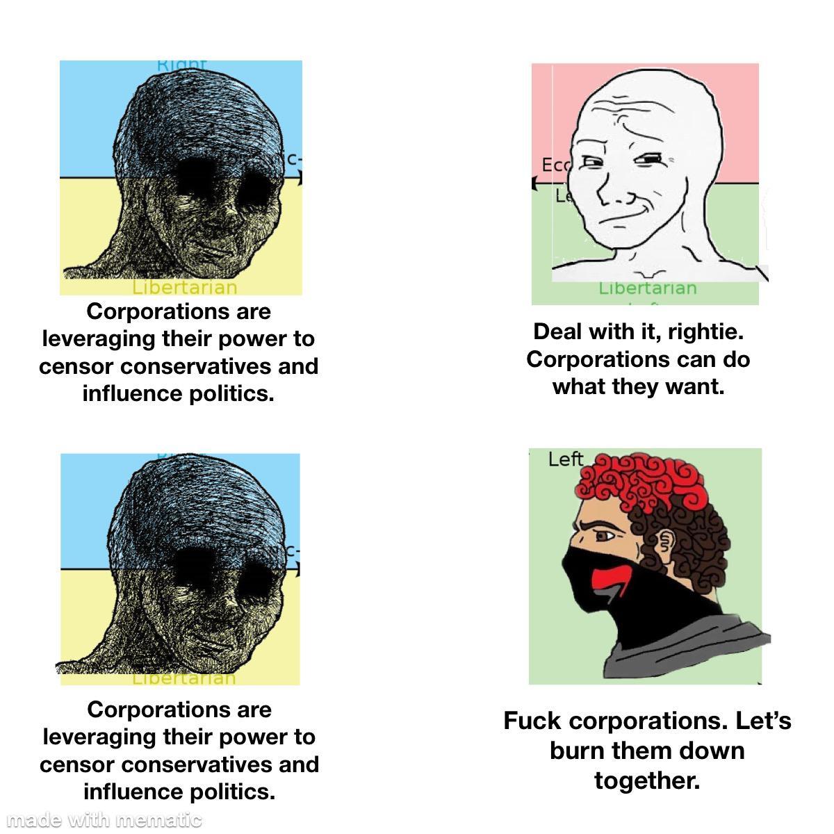 LibLeft based. LeftCenter cringe. | /r/PoliticalCompassMemes ...