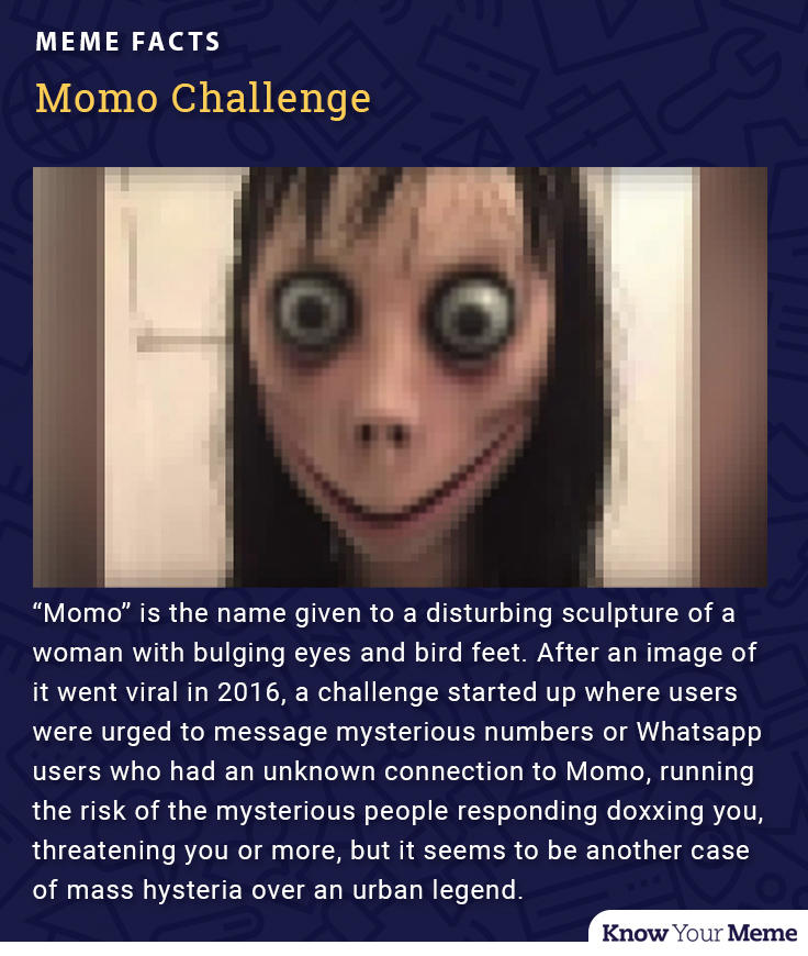 The Momo Challenge Know Your Meme