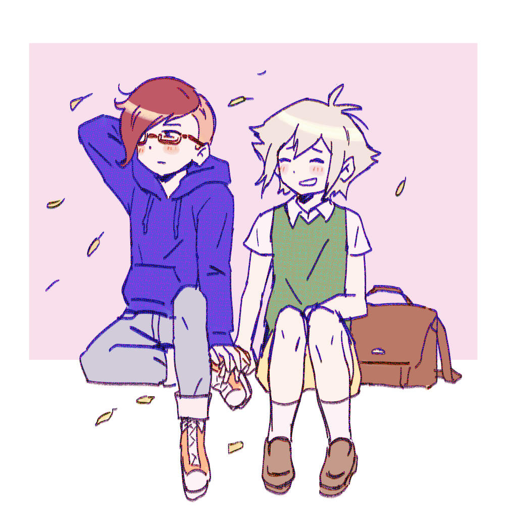 Kim and Basil holding hands OMORI Know Your Meme