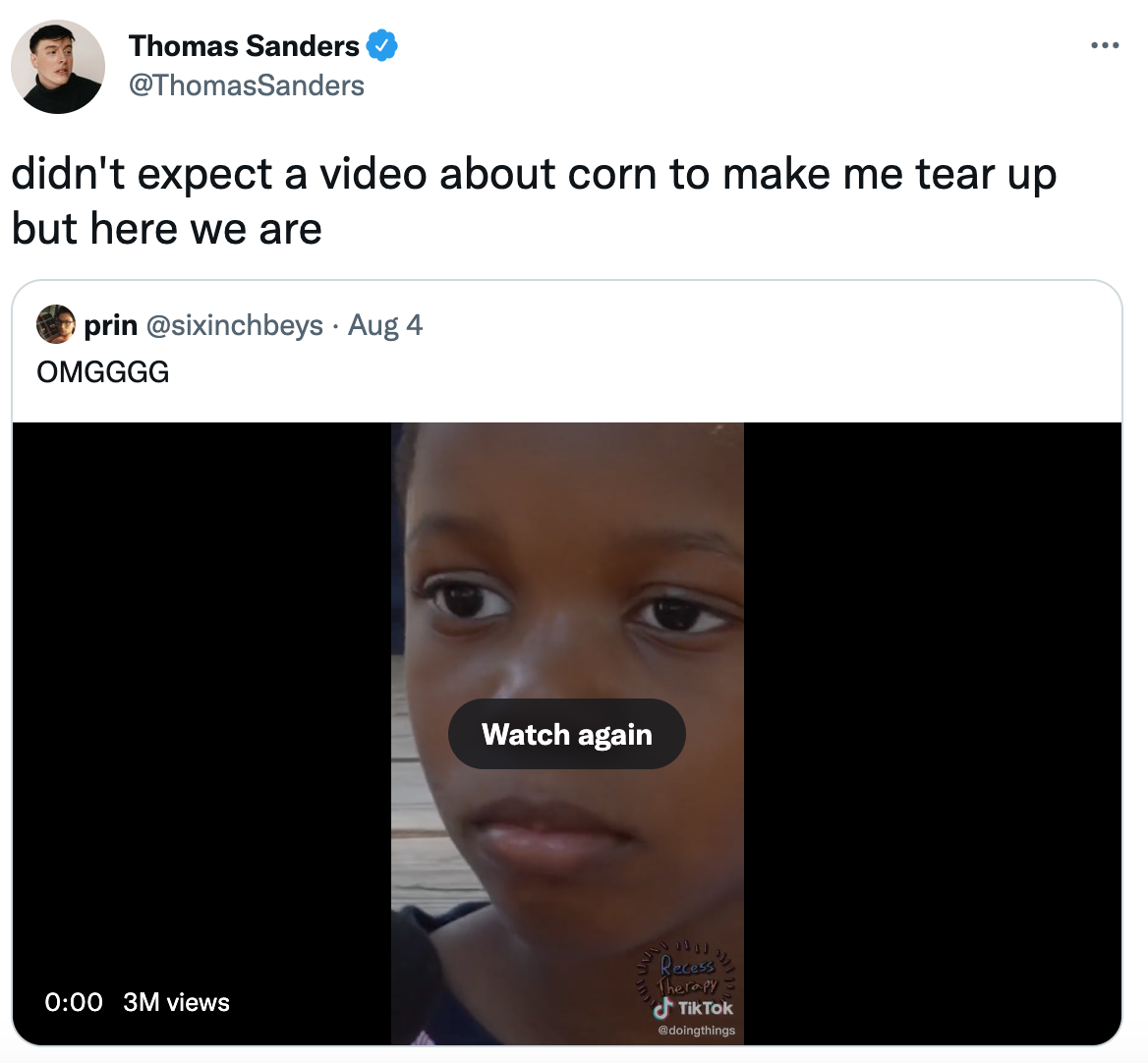 Thomas Is Crying Corn Kid / Corn Song (TikTok) Know Your Meme