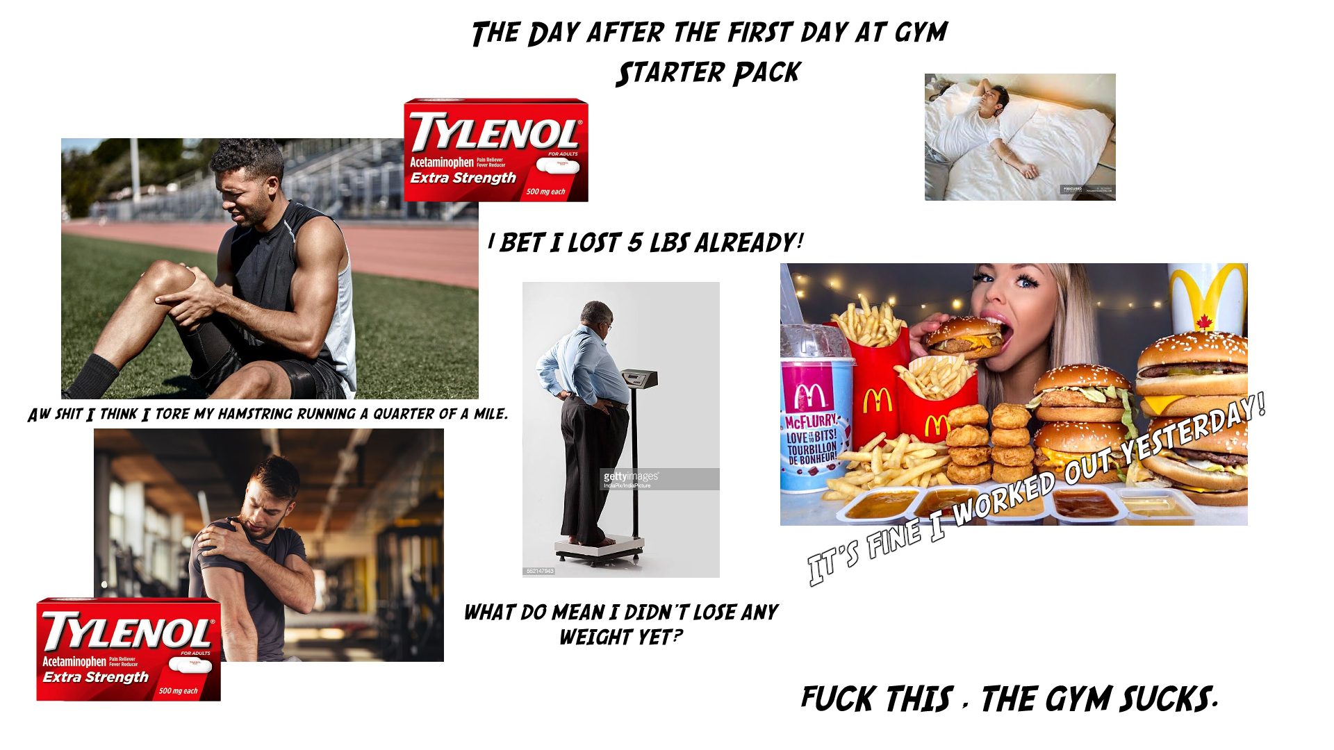 Next day after Gym Starter Pack. /r/starterpacks Starter Packs