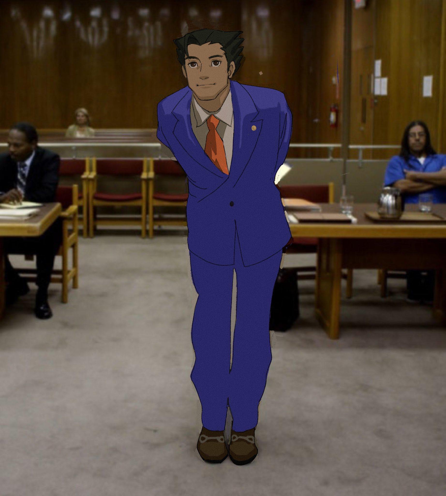 Phoenix Wright Version | Saul Goodman's Anime Girl Stance | Know Your Meme