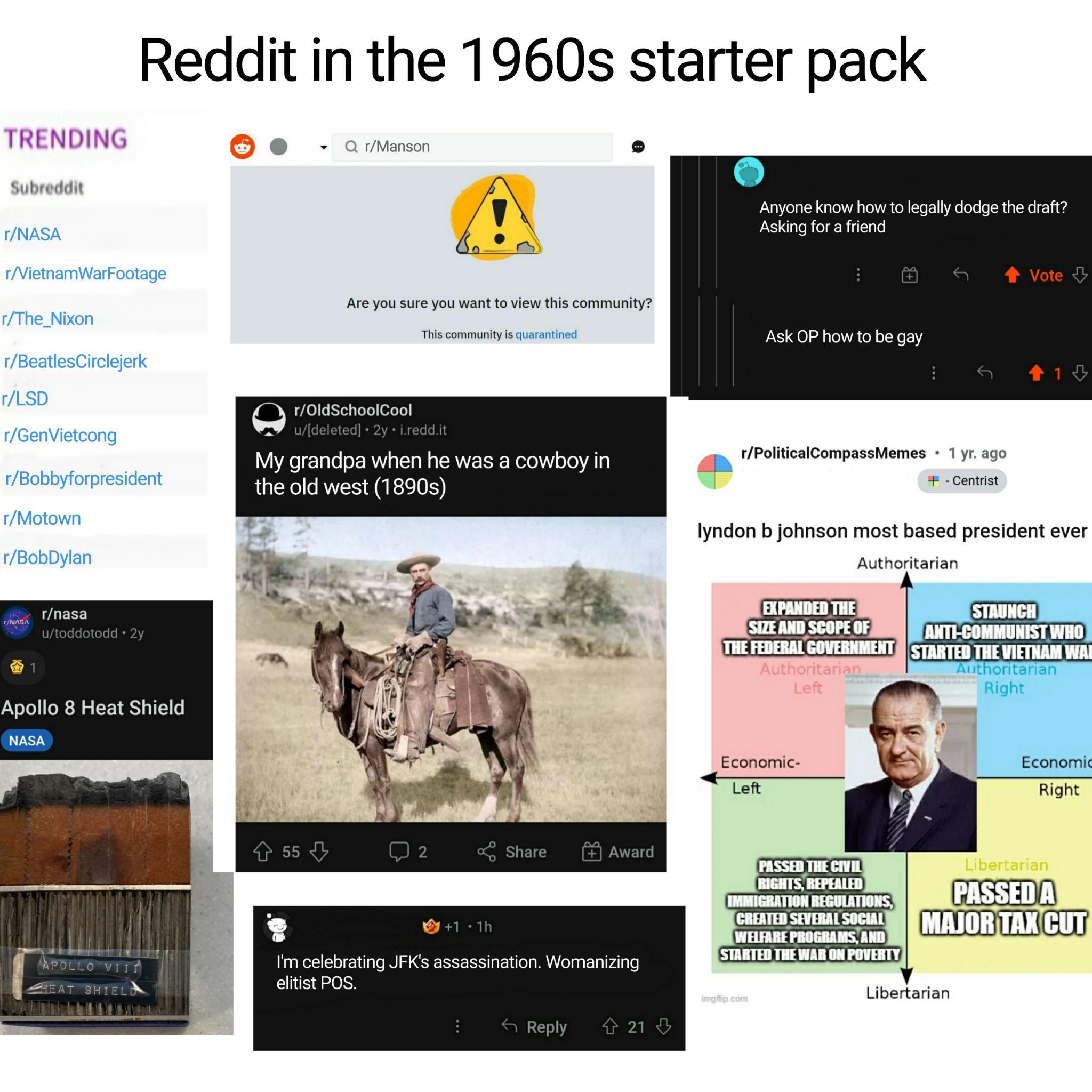 Reddit in the 1960s starter pack | /r/starterpacks | Starter Packs ...
