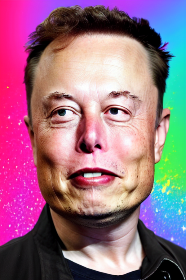 Elon Musk With A Rainbow Background Stable Diffusion Know Your Meme