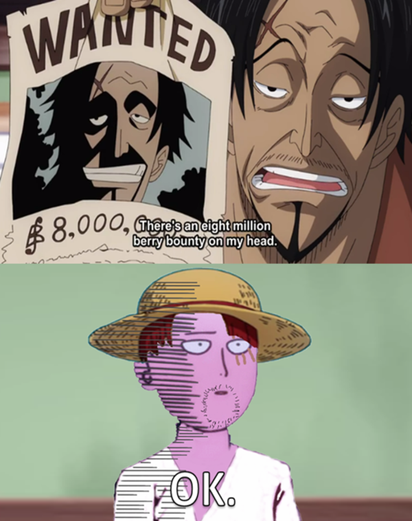 Shanks Seeing The 8 Million Berry Bounty One Piece Know Your Meme