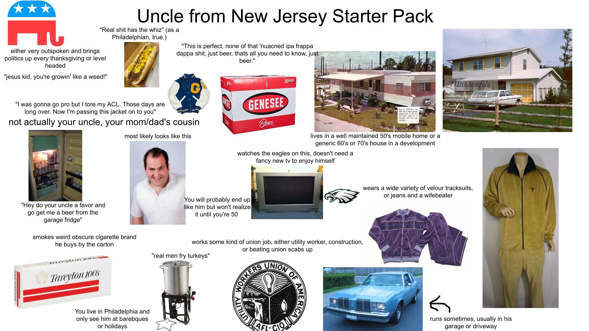 Uncle from New Jersey Starter Pack /r/starterpacks Starter Packs