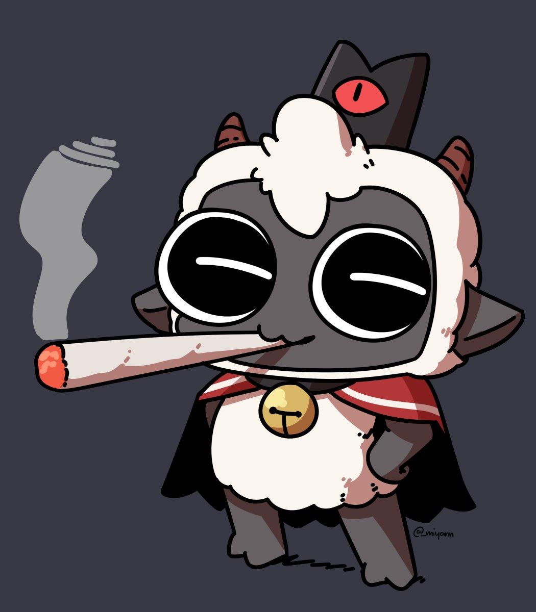 our-glorious-leader-smoking-a-fat-blunt-cult-of-the-lamb-know-your-meme
