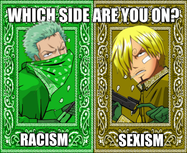 Which Side Are You On Racist Zoro Minority Hunter Zoro Know Your 