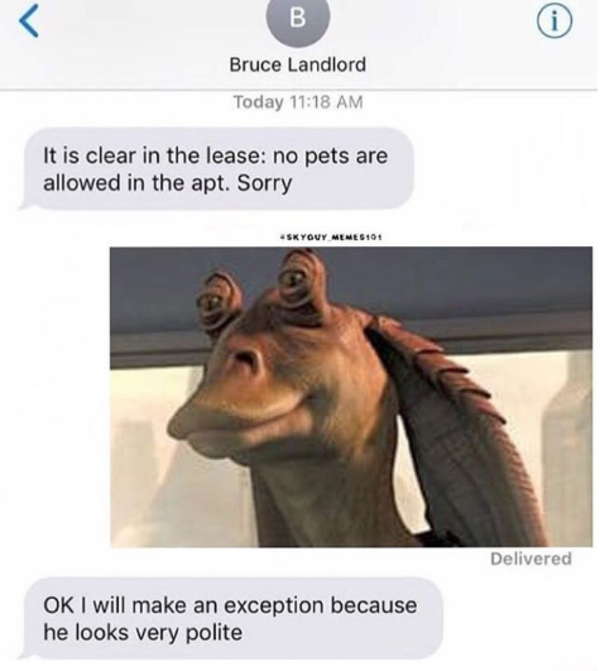 meesa looks very polite /r/PrequelMemes Jar Jar Binks Know Your Meme