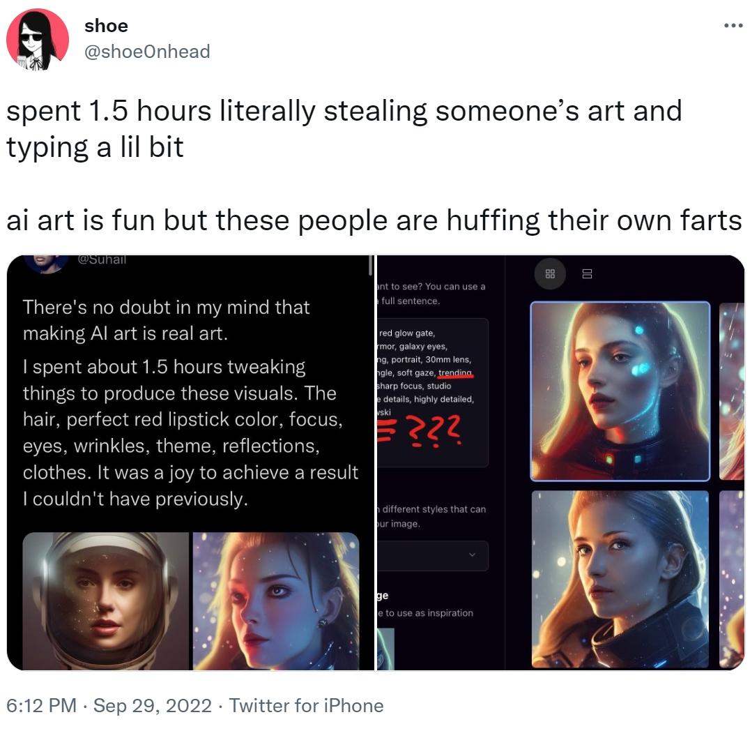ai art is fun but these people are huffing their own farts AI Art