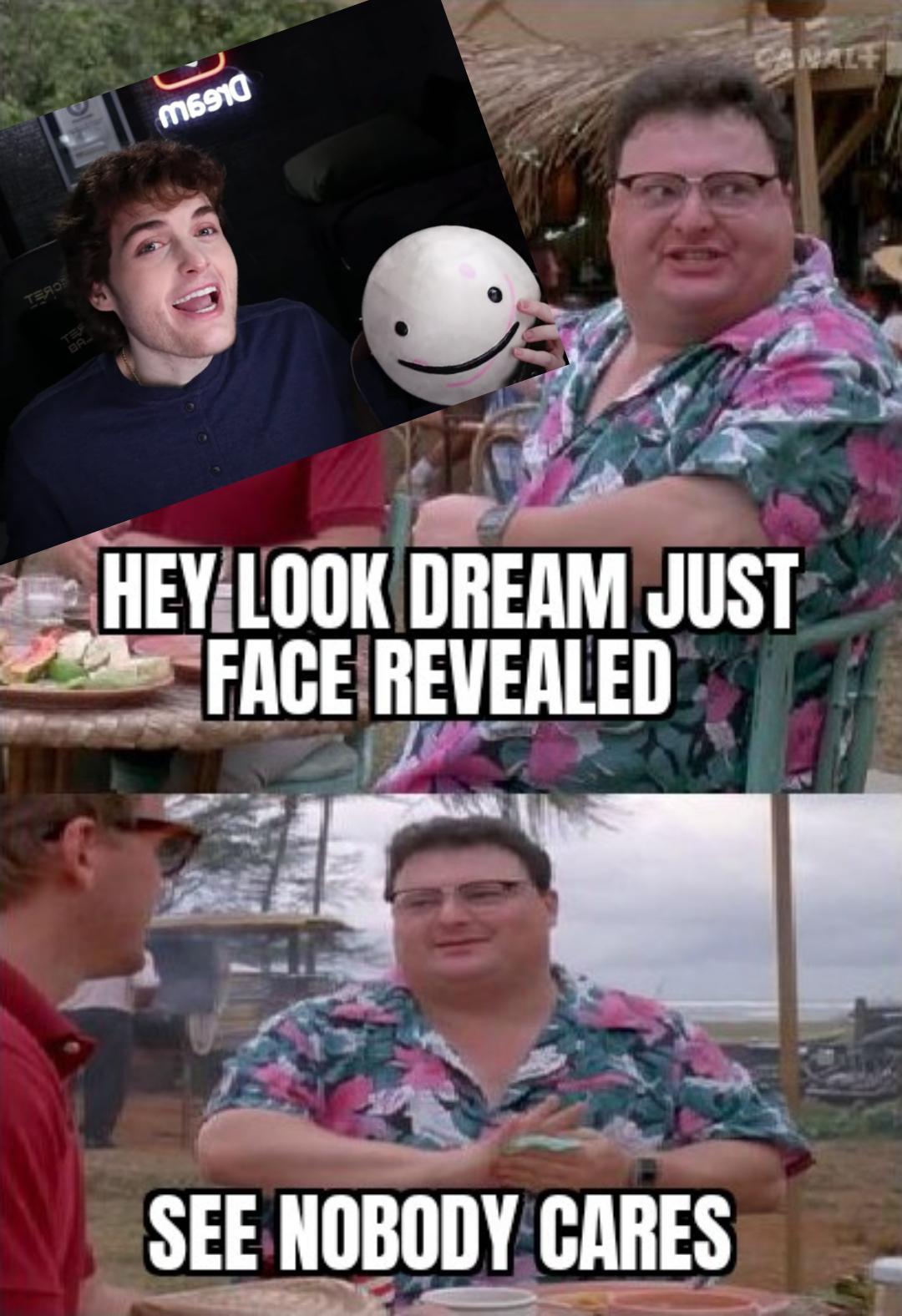 see.. nobody cares | /r/memes | Dream Face Reveal | Know Your Meme
