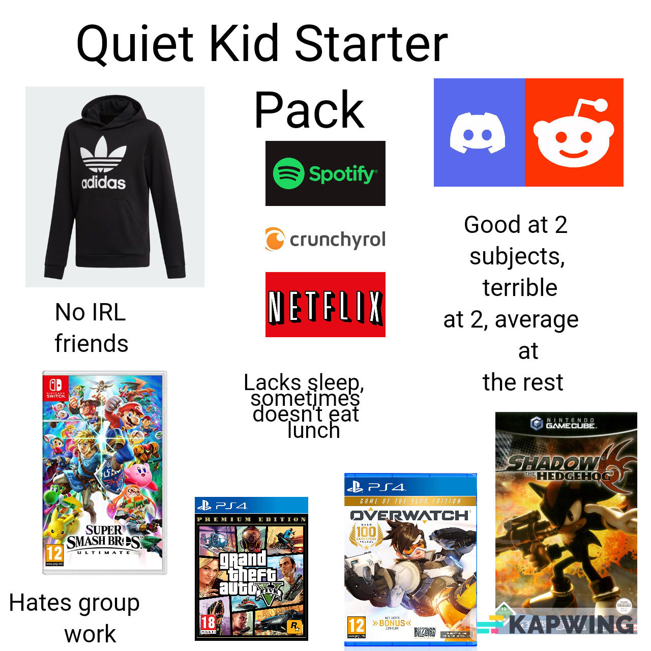 quiet kid starter pack /r/starterpacks Starter Packs Know Your Meme