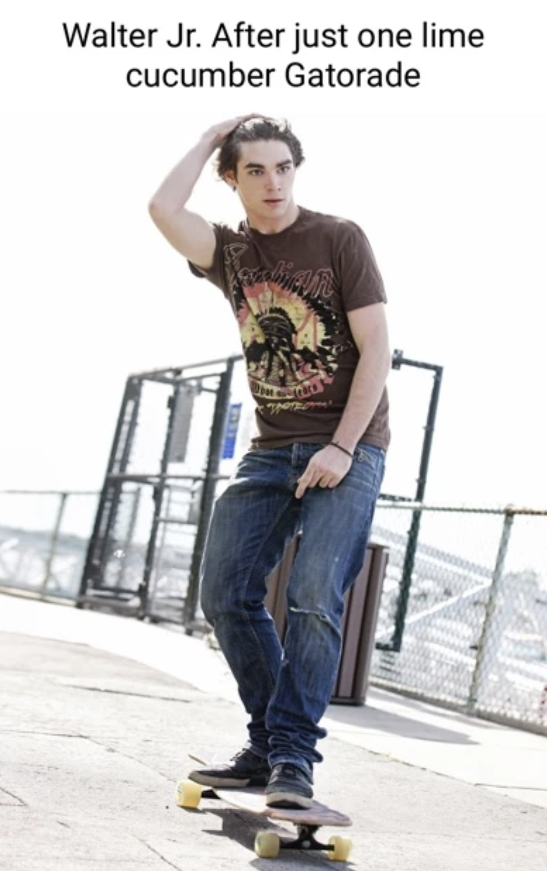 Walt Jr. after Cucumber Lime Gatorade Cucumber Lime Gatorade Know