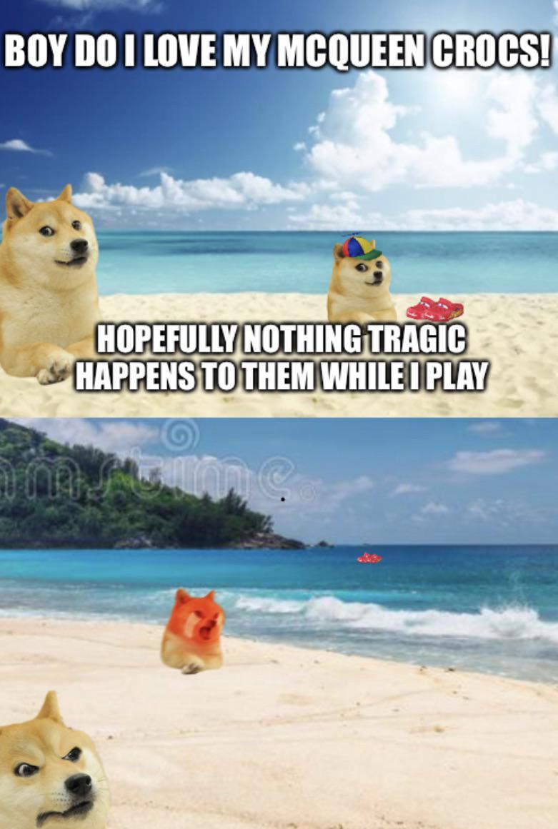 Le Beach Tragedy Has Arrived /r/dogelore Ironic Doge Memes Know