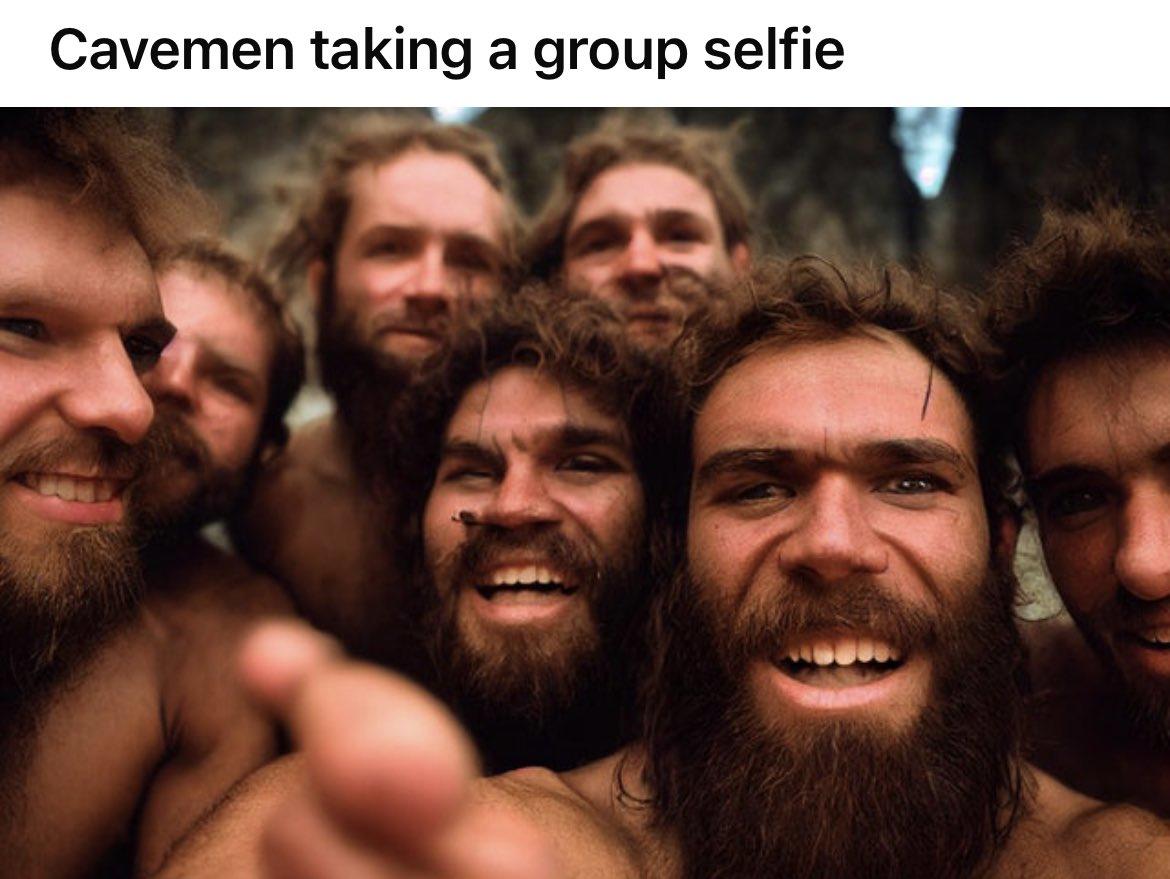 Cavemen Taking A Group Selfie Stable Diffusion Know Your Meme