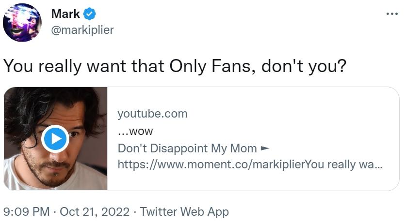 You really want that Only Fans, don't you? | Markiplier's OnlyFans