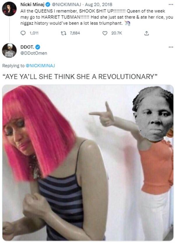 “AYE YA’LL SHE THINK SHE A REVOLUTIONARY” Mannequin Pointing at