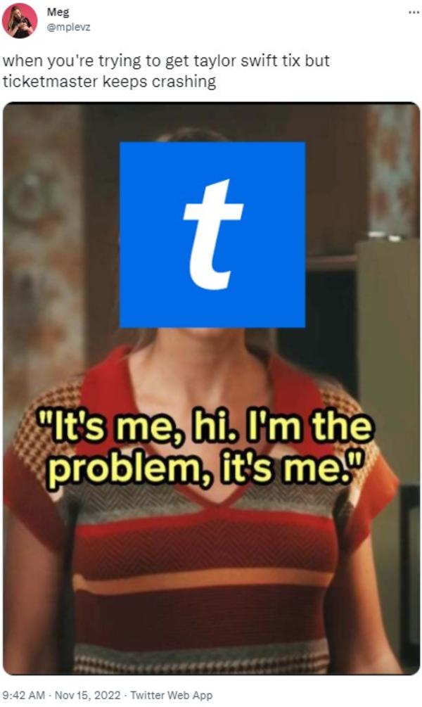 when you're trying to get taylor swift tix but ticketmaster keeps