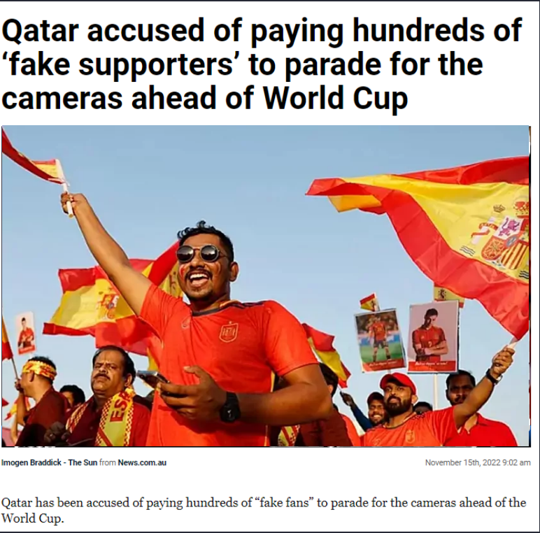 Qatar World Cup Fake Fans Memes Qatar World Cup Fake Fans / Paid Fans